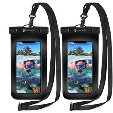 Imagem de Syncwire Capa impermeável para celular subaquática à prova d'água – Pacote com 2 (7 polegadas) 2021 capa de celular à prova d'água para iPhone 14 13 12 11 Pro XS Max Mini SE XR X 8 7 6+, Samsung Galaxy, Huawei etc