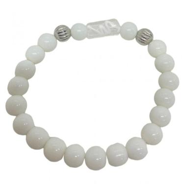 Imagem de Pulseira Iansã Firma Cristal Branco Balé e Silicone