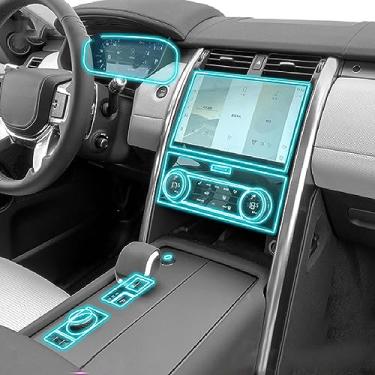 Imagem de LAVIYE Interior do carro GPS navegador console central TPU transparente película protetora Filme anti-risco, para Land Rover Diseovery 5 2021-2023