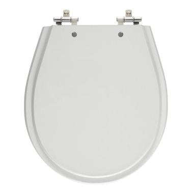 Imagem de Assento Sanitário Avalon Sterling Silver (Cinza Claro) Tampa para Vaso Ideal Standard de Madeira Laqueada