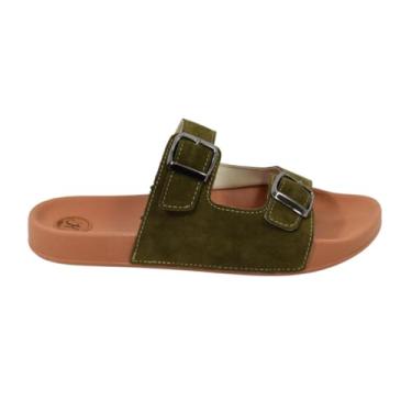 Imagem de Papete Masculina Birken Sandália com Fivelas Ajustáveis - Kadja (Verde Musgo, BR, Adulto, Numérico, M, 40)
