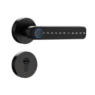 Imagem de Hi by Geonav Fechadura Digital Inteligente Bluetooth de Embutir, Compatível com Alexa, Biometria, Senhas, Aplicativo e Chave mecânica, Autonomia de Bateria de até 1 ano, IP43, HIFBE02BK, Preto