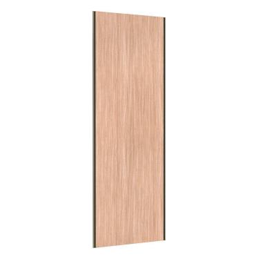 Imagem de Porta de Correr Closet 80cm com Puxador Perfil Inox e Kit Ferragem Prime Luciane Móveis