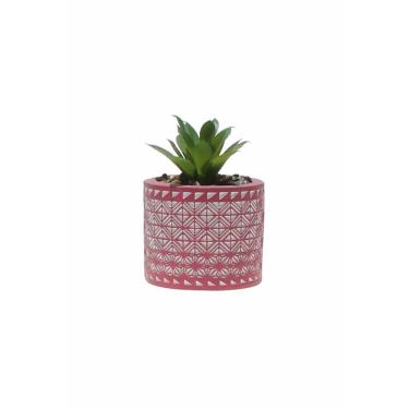 Imagem de Vasinho em Cimento Cachepot com Suculenta Planta Artificial