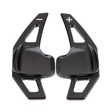 Imagem de ontto Carro Inerior Volante Remo Extirado Shfiter Acabamento Tampa Liga de Alumínio Compatível com BMW 1 2 3 4 5 6 Series X1 X4 X5 X6 2014 2015 2016 Preto