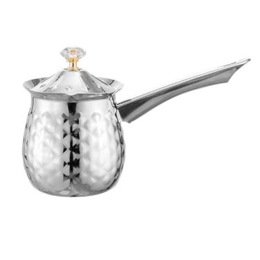 Imagem de Potes de derretimento de manteiga compactos com tampa jarros de espuma de leite fáceis de limpar copo de espuma de leite portátil jarros de arte potes de café de aço inoxidável