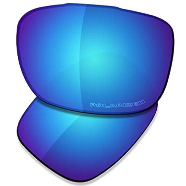 Imagem de SAUCER Lentes de reposição premium para óculos de sol Oakley TwoFace OO9189 | TwoFace Low Bridge Fit OO9256, Azul gelado polarizado, One Size