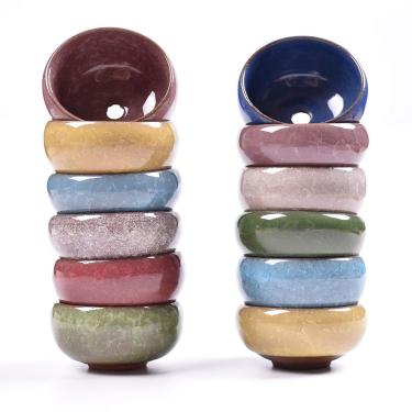 Imagem de Succulent Plant Pot, My Decor 8 peças de cerâmica de 6,35 cm de cactos, vaso de plantas/vaso de flores/recipiente/planta