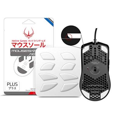 Imagem de 2 conjuntos HOTLINEGAMES 3.0 Plus bordas curvas arredondadas patins para pés de mouse compatíveis com modelo O/Modelo O- (menos) substituição de pés de mouse para jogos, kit de atualização de mouse