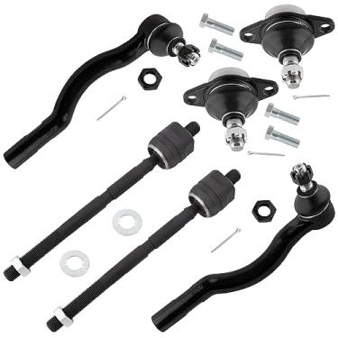 Imagem de BOXI (Conjunto de 6) juntas esféricas inferiores dianteiras e hastes de direção externas internas adequadas para Toyota Previa 1991 1992 1993 1994 1995 1996 1997 / Substitui K9852 ES3381 ES3382 EV307