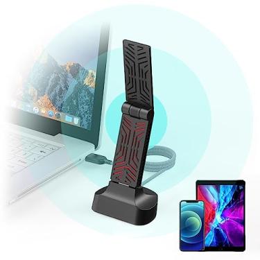 Imagem de WAVLINK Adaptador USB WiFi AC1900Mbps para PC, adaptador de rede sem fio de banda dupla de 2,4 GHz/5 GHz para laptop, suporta Windows 7/8/8.1/10/11, MacOS 10.7-10.15