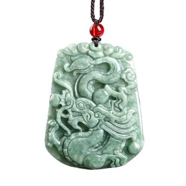 Imagem de Colar de Jade Feng Shui Riqueza Colar Nível A Fei Cui Jade Placa de Dragão Talismã para 2024 Colar de Cristal Vintage Antigo Animal Espiritual Férias Joias Prosperidade, 65731450/2152