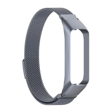 Imagem de Pulseiras NSmart em aço e nylon compativeis com Galaxy Fit2 SM-R220 (R220, Cinza)