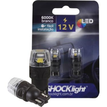 Imagem de Par Lâmpada Led T10 Pingão Shocklight - SLL-121210-BC