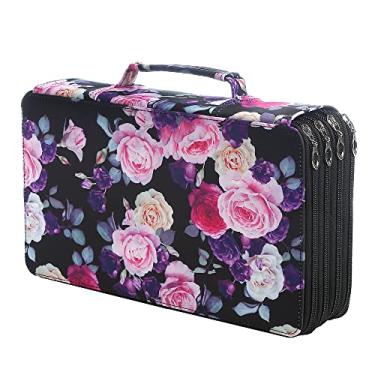 Imagem de Lbxgap Portable Colored Pencil Case Organizer 103 Larger Individual Slots Holds 300 Pcs Pencils with Printing Pattern for Prismacolor Watercolor Pencils, Crayola Colored Pencils, Marco Pencils