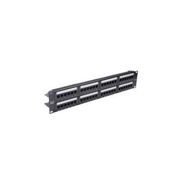 Imagem de Patch Panel Plus Cable, CAT6, 48 Portas, com Guia, CAT.6, Preto - LA-P648