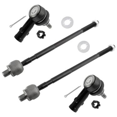 Imagem de WEDOAUTO Kit de suspensão de 4 peças dianteiros internos externos elos de extremidade lado esquerdo e conjunto de passageiro direito apto para Hyundai Accent 1995 1996 1997 1998 1999 GL Base Sedan 4