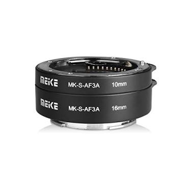 Imagem de MEIKE Anel adaptador de tubo de extensão macro de foco automático MK-S-AF3A (10 mm + 16 mm) para câmera Sony Mirrorless E-Mount FE-Mount A7 NEX A7 A7II A7M2 NEX3 NEX5 NEX6 NEX7 A5000 A5100 A6000 A6300
