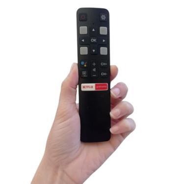 Imagem de Controle Remoto para TV TCL Semp SMART RC802V FNR1 Controle com COMANDO DE VOZ- Android 4K Smart TV - Similar ao original - Com teclas de atalho