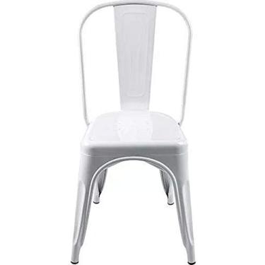 Imagem de Cadeira Fixa Design Tolix Metal Pelegrin Pel-1518 Branca