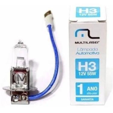 Imagem de Lâmpada Automotiva Multilaser H3 12v 55w 3200k Comum Au803