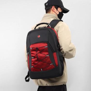 Imagem de Mochila Unissex Notebook com Cadeado, Entrada para USB/ Fone de ouvido