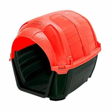 Imagem de Casinha Stone House Plast Pet para Cães Vermelha - Tamanho 1