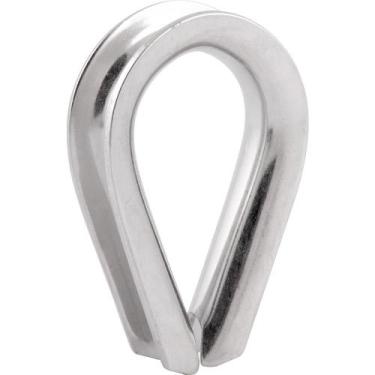 Imagem de Anilha Sapatilho Inox 3/8'' para Cabo de Aço 9,53 mm Vonder
