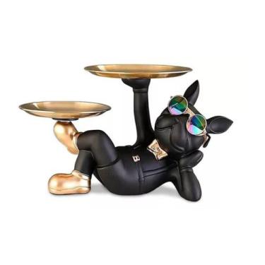 Imagem de Estatua Decorativa Bulldog Decoração Sala Casa Escritório - H2, 2 band