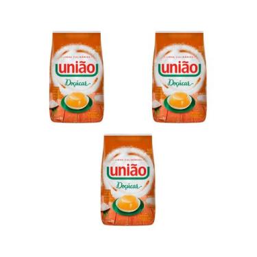 Imagem de Kit 3 Un Açúcar Granulado Doçúcar União 1kg