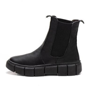 Imagem de Bota Chelsea Tratorada Couro Difranca - Julia - Black - Kifer, 44