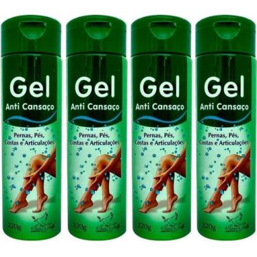 Imagem de Kit 4 Gel Massageador Anti Cansaço 220g Pernas, Pés, Costas e Articula