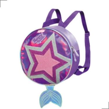 Imagem de Lancheira Térmica Menina Infantil Escolar Mini Mochila 2 em 1 Sereia P