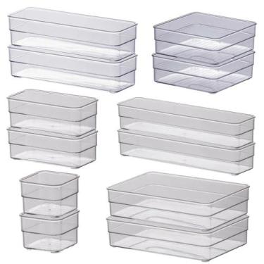 Imagem de Kit Organizador Diamond Paramount 12 Peças  Transparente, Prático e El