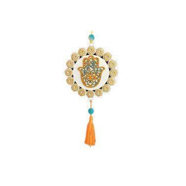 Imagem de Móbile Mandala Hamsá/Mão de Fatima/Proteção e Intuição 12cm - Aqui Tem