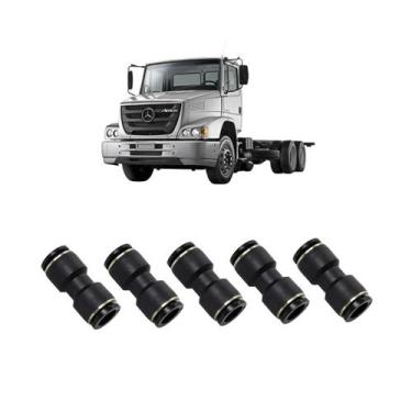 Imagem de Kit 5 Engates Rápido Mercedes Diversas União Plastica 16 Mm - LNG