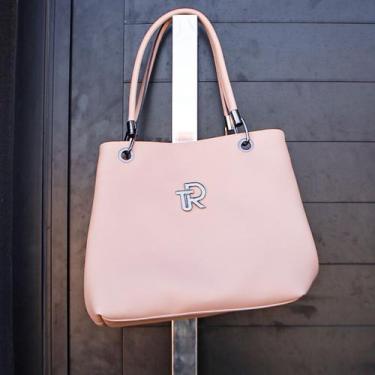 Imagem de Bolsa Feminina Grande Com Repartição Tulio Rossato, Rose