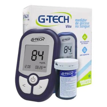Imagem de Kit Medidor De Glicose G-tech Vita Auto Code Diabetes
