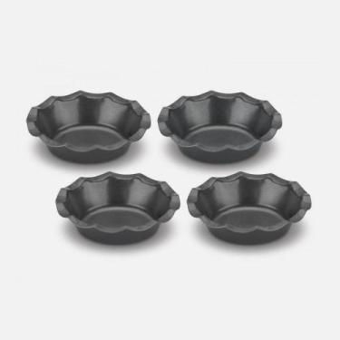 Imagem de Conjunto cuisnart 4 mini forminhas caneladas para tortinhas em aço ino