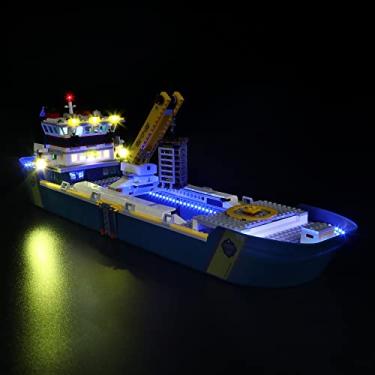 Imagem de LED Light Kit for Lego 60266 City Oceans Exploration Ship, USB Connecting Lighting Set Compatible with Lego 60266(Lights Only, No Lego Models) (Classic)