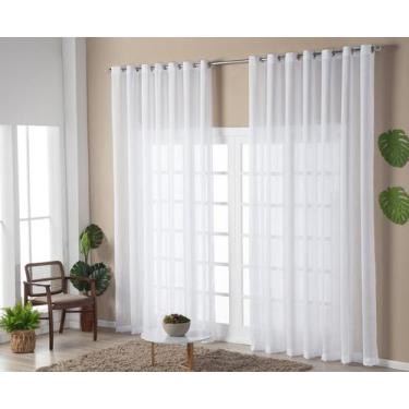 Imagem de Cortina 6,00 x 2,80 Voil Linho Gaze Flame Luxo Várias Cores - DH Enxov