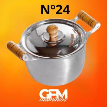 Imagem de Caldeirão De Feijão Nº 24 Em Alumínio Batido Fundido 5,1 litros - Gfma