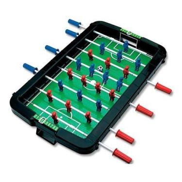 Imagem de Jogo Mini Pebolim Infantil Futebol De Mesa Totó Pimbolim Cor da mesa d