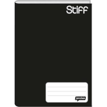 Imagem de Caderno Brochura 1/4 Capa Dura STIFF 96 Folhas Preto - Jandaia