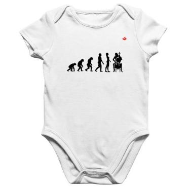 Imagem de Body Bebê Algodão Evolução da Violoncelista - Foca na Moda, Branco, M