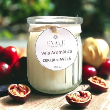 Imagem de Vela Aromática Vegetal de Cereja e Avelã 100gr - Exale Aromas Store 