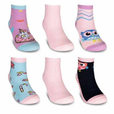 Imagem de Kit 3 Pares de Meias 28/33 Juvenil Cano Curto Feminina Sortidas (004HO