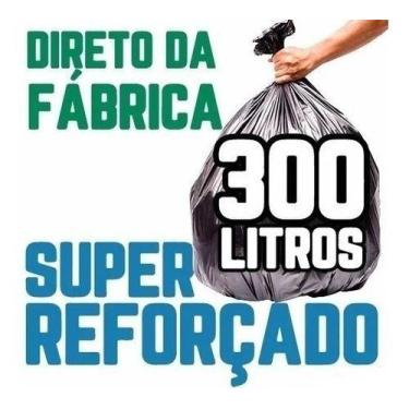Imagem de Saco De Lixo 300 Litros 100Un Preto Super Reforçado - HIGIPACK