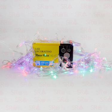 Imagem de Pisca Pisca LED 100 lâmpadas para Decoração de Árvore de Natal  Branco