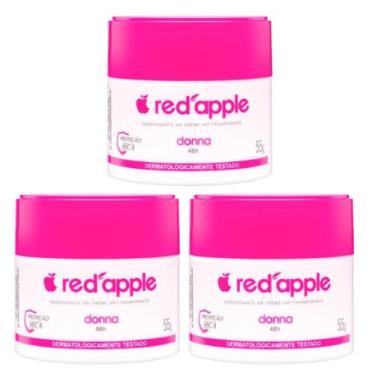 Imagem de Kit 3 Desodorante Em Creme Donna 55G - Red Apple